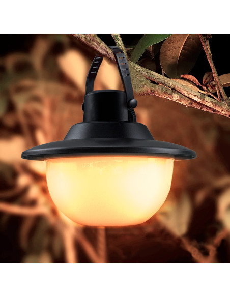 Lampada da Campeggio Luce Gialla 3 Tipi di Luminosità Portatile Ricaricabile USB