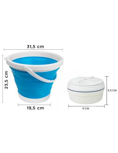 Secchio Silicone Richiudibile 10lt e Mini...