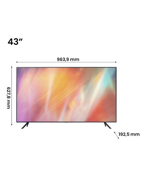 TV Samsung 43Pollici Televisore ULTRA HD 4K SMART UE43AU7172U Wi-Fi Grigio