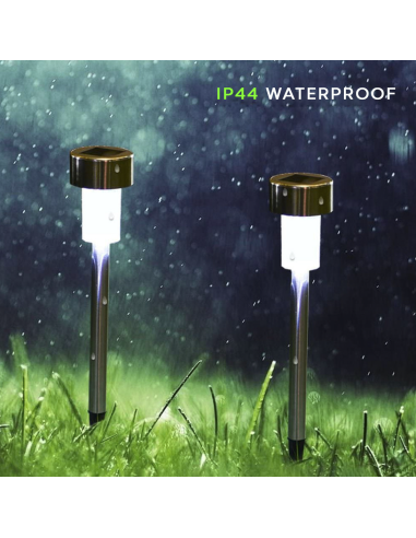 Set 2 lampade 1 led da 30 cm a energia solare...