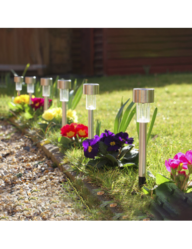 Set 2 lampade 1 led da 30 cm a energia solare...
