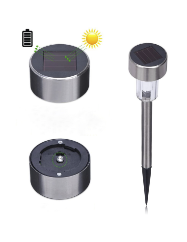 Set 4 lampade 1 led da 30 cm a energia solare...