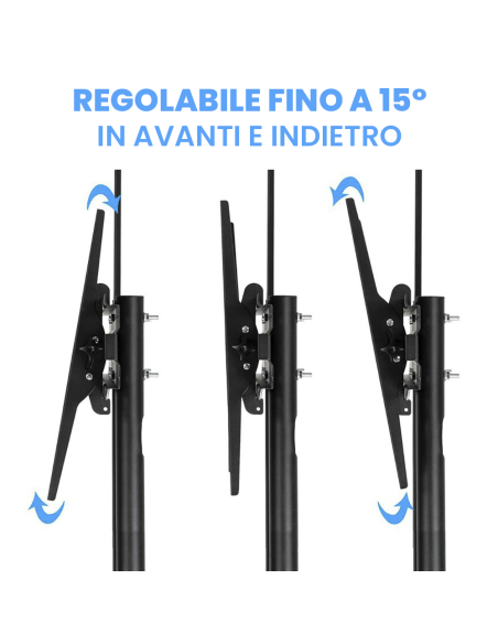 Supporto Carello TV 4 Ruote Girevoli Mobile Staffa Porta Televisione Fino a 50Kg