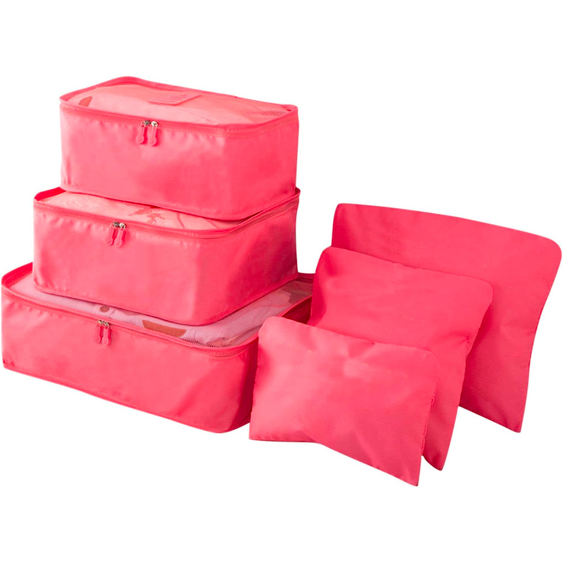 Borsa Organizer Da Viaggio Portatile In Pelle Vegana Per Biancheria Intima, Reggiseni E Calzini - Cubo Da Imballaggio Rosa Con Manico E Fibbia Magnetica