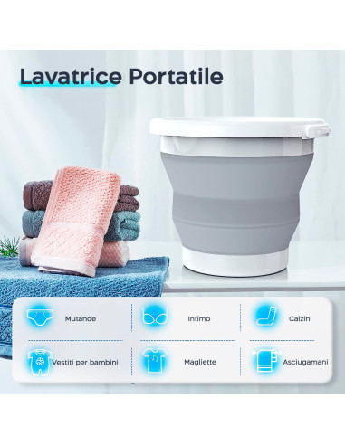 Secchio Silicone Richiudibile 10lt e Mini...