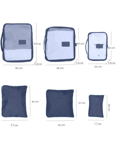Set 6 Borse Organizer da Viaggio Impermeabili...